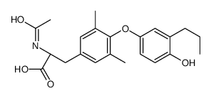 (2S)-2-acetamido-3-[4-(4-hydroxy-3-propylphenoxy)-3,5-dimethylphenyl]propanoic acid Structure