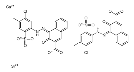 4-[(5-chloro-4-methyl-2-sulphophenyl)azo]-3-hydroxy-2-naphthoic acid, calcium strontium salt结构式