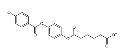 6-[4-(4-methoxybenzoyl)oxyphenoxy]-6-oxohexanoate结构式