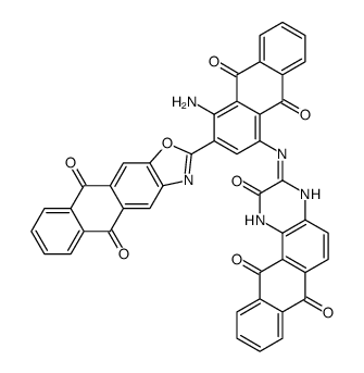 3-[[4-amino-3-(5,10-dihydro-5,10-dioxoanthra[2,3-d]oxazol-2-yl)-9,10-dihydro-9,10-dioxo-1-anthryl]amino]naphth[2,3-f]quinoxaline-2,7,12(1H)-trione结构式