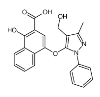 1-Hydroxy-4-[(4-hydroxymethyl-3-methyl-1-phenyl-1H-pyrazol-5-yl)oxy]-2-naphthalenecarboxylic acid picture