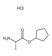 L-alanine cyclopentyl ester hydrochloride结构式