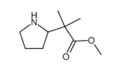 2-methyl-2-pyrrolidin-2-yl-propionic acid methyl ester结构式