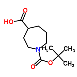 1-Boc-氮杂烷-4-羧酸结构式