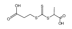 2-[[(2-Carboxyethyl)sulfanylthiocarbonyl]-sulfanyl]propanoic acid Structure