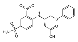 (S)-3-(2-nitro-4-sulfamoylphenylamino)-4-phenylsulfanylbutyric acid结构式