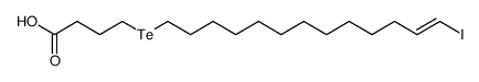 4-((E)-13-Iodo-tridec-12-enyltellanyl)-butyric acid Structure