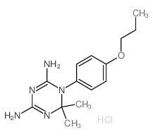 1,3,5-Triazine-2,4-diamine,1,6-dihydro-6,6-dimethyl-1-(4-propoxyphenyl)-, hydrochloride (1:1)结构式