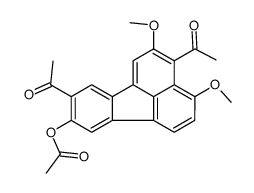 (3,9-diacetyl-2,4-dimethoxyfluoranthen-8-yl) acetate结构式