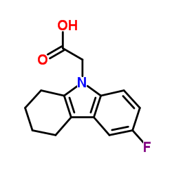 (6-Fluoro-1,2,3,4-tetrahydro-9H-carbazol-9-yl)acetic acid Structure
