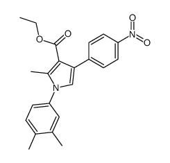 1-(3,4-Dimethyl-phenyl)-2-methyl-4-(4-nitro-phenyl)-1H-pyrrole-3-carboxylic acid ethyl ester Structure