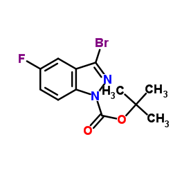 tert-Butyl 3-bromo-5-fluoro-1H-indazole-1-carboxylate Structure