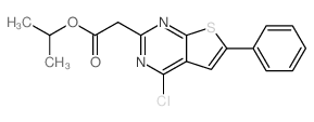 ISOPROPYL 2-(4-CHLORO-6-PHENYLTHIENO[2,3-D]PYRIMIDIN-2-YL)ACETATE structure