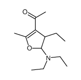 1-[2-(diethylamino)-3-ethyl-5-methyl-2,3-dihydrofuran-4-yl]ethanone结构式
