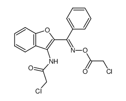 3-chloroacetamido-2-(α-chloroacetoxyimino)benzylbenzofuran结构式