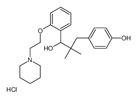 4-[3-hydroxy-2,2-dimethyl-3-[2-(2-piperidin-1-ylethoxy)phenyl]propyl]phenol,hydrochloride Structure