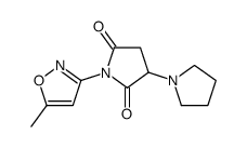 1-(5-methyl-1,2-oxazol-3-yl)-3-pyrrolidin-1-ylpyrrolidine-2,5-dione结构式