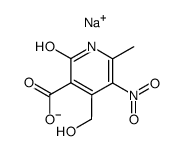 2-Methyl-3-nitro-4-hydroxymethyl-6-hydroxypyridine-5-carboxylic acid sodium salt结构式