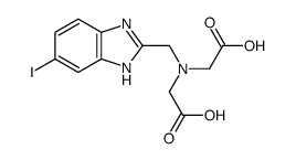 2-[carboxymethyl-[(6-iodo-1H-benzimidazol-2-yl)methyl]amino]acetic acid Structure