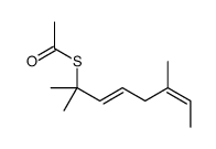 S-(2,6-dimethylocta-3,6-dien-2-yl) ethanethioate结构式