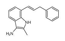 2-methyl-7-(3-phenylprop-1-enyl)-1H-indol-3-amine结构式