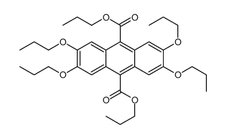 dipropyl 2,3,6,7-tetrapropoxyanthracene-9,10-dicarboxylate结构式