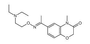 6-[(E)-N-[2-(diethylamino)ethoxy]-C-methylcarbonimidoyl]-4-methyl-1,4-benzoxazin-3-one Structure
