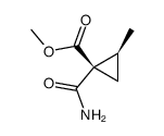 Cyclopropanecarboxylic acid,1-(aminocarbonyl)-2-methyl-,methyl ester结构式