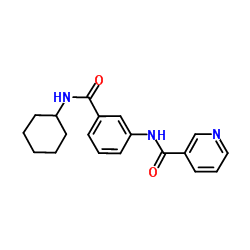 N-[3-(Cyclohexylcarbamoyl)phenyl]nicotinamide Structure