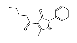 5-methyl-4-pentanoyl-2-phenyl-1H-pyrazol-3-one结构式