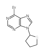 6-Bromo-9-tetrahydro-2-thienyl-9H-purine Structure