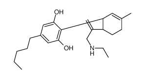 2-[(1R,6R)-6-[3-(ethylamino)prop-1-en-2-yl]-3-methylcyclohex-2-en-1-yl]-5-pentylbenzene-1,3-diol结构式