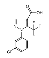 1-(3-氯苯基)-5-(三氟甲基)-1H-吡唑-4-羧酸结构式