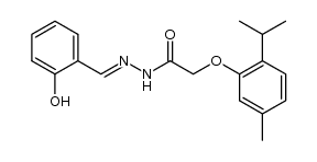 N'-(2-hydroxybenzylidene)-2-(2-isopropyl-5-methylphenoxy)acetohydrazide Structure