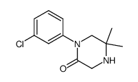 1-(3-chlorophenyl)-5,5-dimethylpiperazin-2-one Structure