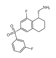 C-[(R)-8-fluoro-6-(3-fluoro-benzenesulfonyl)-1,2,3,4-tetrahydro-naphthalen-1-yl]-methylamine Structure
