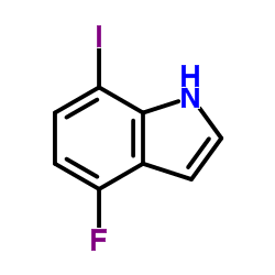 4-Fluoro-7-iodo-1H-indole Structure