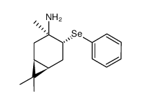 (1S,3R,4R,6R)-3,7,7-trimethyl-4-(phenylselenyl)bicyclo[4.1.0]heptan-3-amine结构式