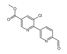 3-chloro-6'-formyl-[2,3']bipyridyl-5-carboxylic acid methyl ester结构式