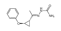 (+-)-(trans-2-phenoxy-cyclopropyl)-ethanone semicarbazone Structure