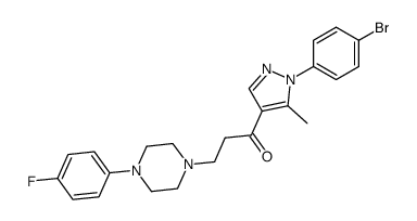 1-[1-(4-bromo-phenyl)-5-methyl-1H-pyrazol-4-yl]-3-[4-(4-fluoro-phenyl)-piperazin-1-yl]-propan-1-one结构式