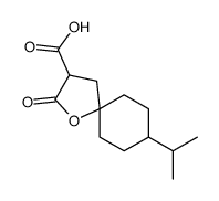 2-oxo-8-propan-2-yl-1-oxaspiro[4.5]decane-3-carboxylic acid Structure