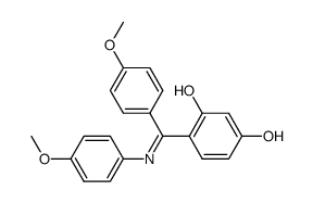 (2,4-Dihydroxy-phenyl)-(4-methoxy-phenyl)-keton-(4-methoxy-anil)结构式