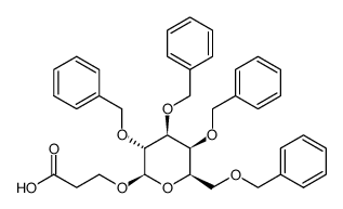 2-carboxyethyl 2,3,4,6-tetra-O-benzyl-β-D-galactopyranoside Structure