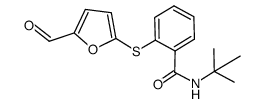2-(5-formylfuran-2-ylthio)-N-tert-butylbenzamide结构式