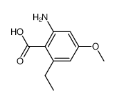 2-amino-6-ethyl-4-methoxy-benzoic acid结构式