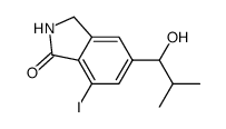 5-(1-hydroxy-2-methylpropyl)-7-iodoisoindolinone结构式