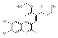 2-CHLORO-6,7-DIMETHYL-3-(2,2-DIETHOXYCARBONYL)VINYLQUINOLINE structure