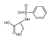 (2S)-2-(benzenesulfonamido)-3-hydroxypropanoic acid结构式