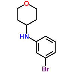 N-(3-Bromophenyl)tetrahydro-2H-pyran-4-amine Structure